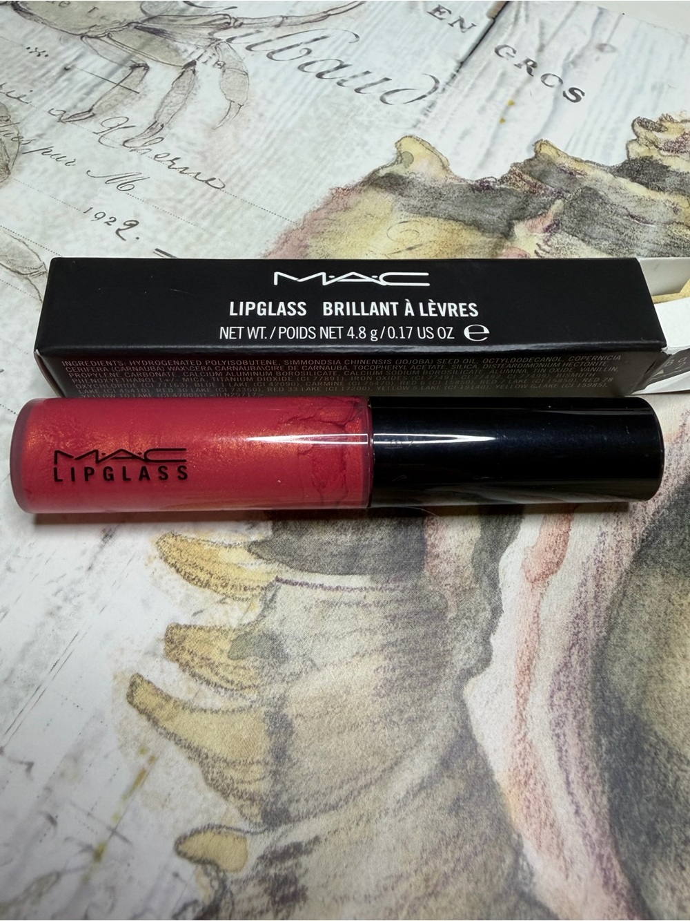 MAC COSMETICS BNIB RED DEVIL lipgloss lipglass VERY RARE Limited Discontinued